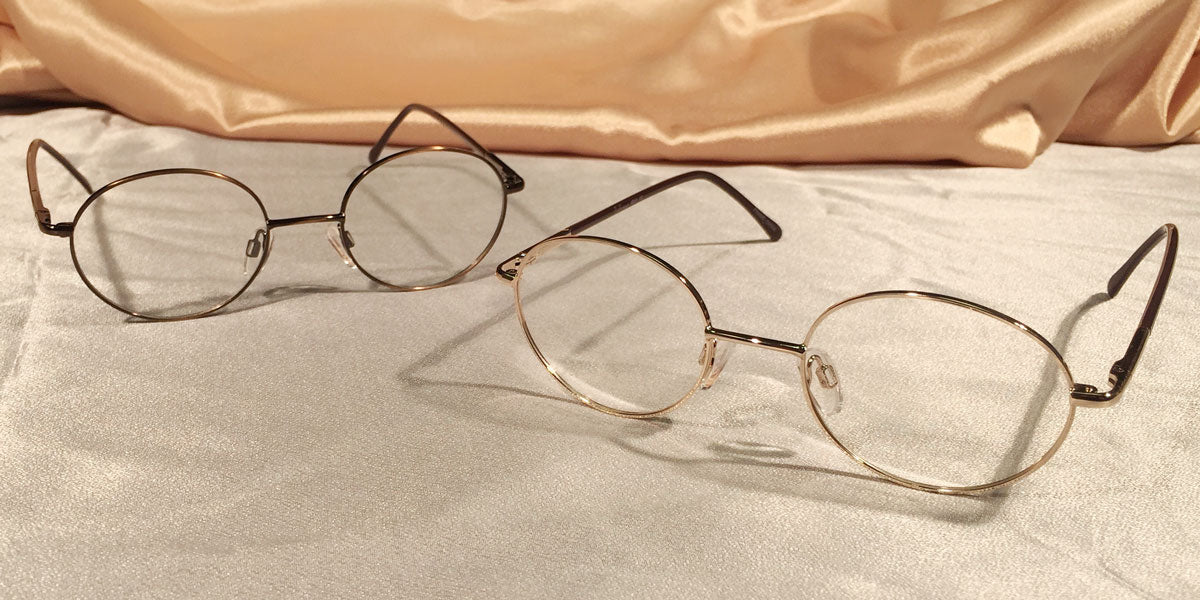 Admirals Gold and Bronze Metal Eye Glasses Set