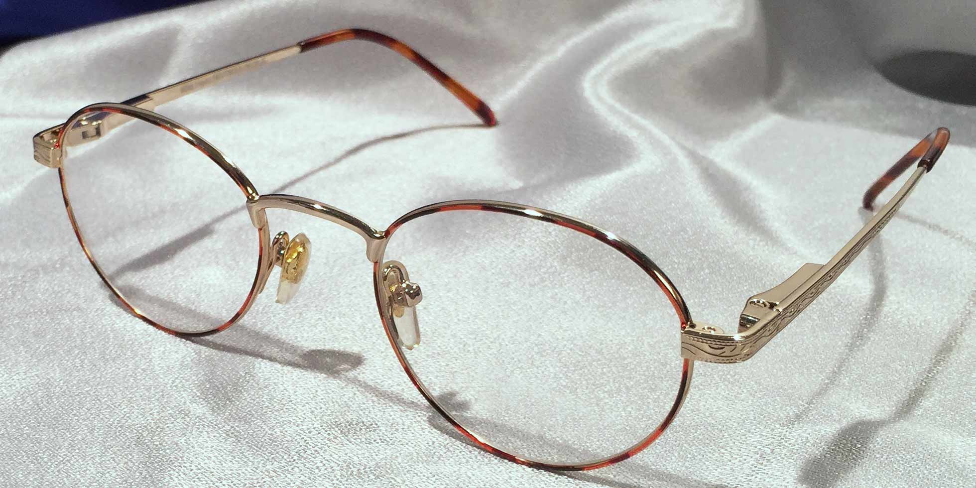 Andalusians – Gold Eyeglass Frames with Tortoise Shell Inlays