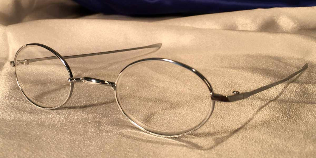 Side view of Battlefield McCallisters metal oval eyeglasses
