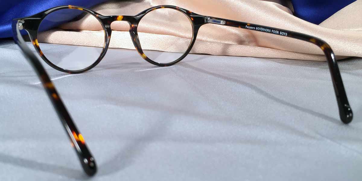 Back view of Governor's Poor Boys dark hue tortoiseshell eyeglasses