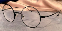 Load image into Gallery viewer, Side view of Signature Metal Rounds black eyeglasses
