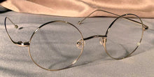Load image into Gallery viewer, Side view of Signature Metal Rounds gold eyeglasses
