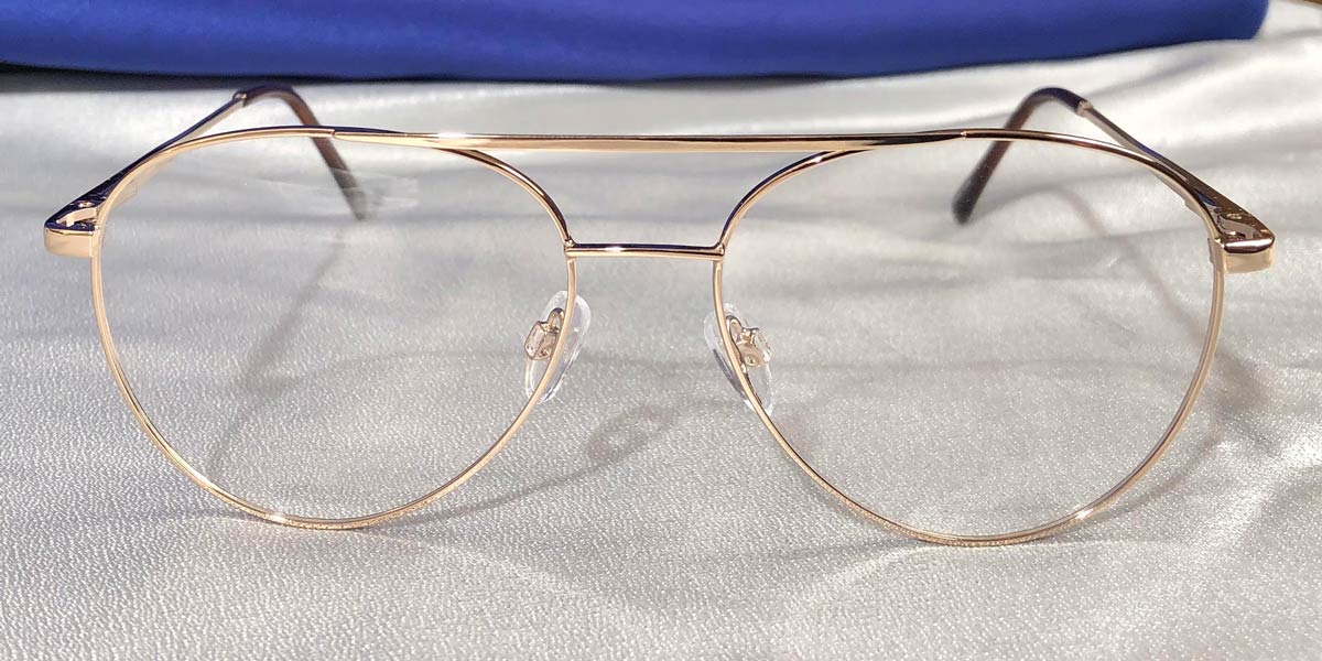 Skull Temple Aviators Iconic Gold Metal Eyewear