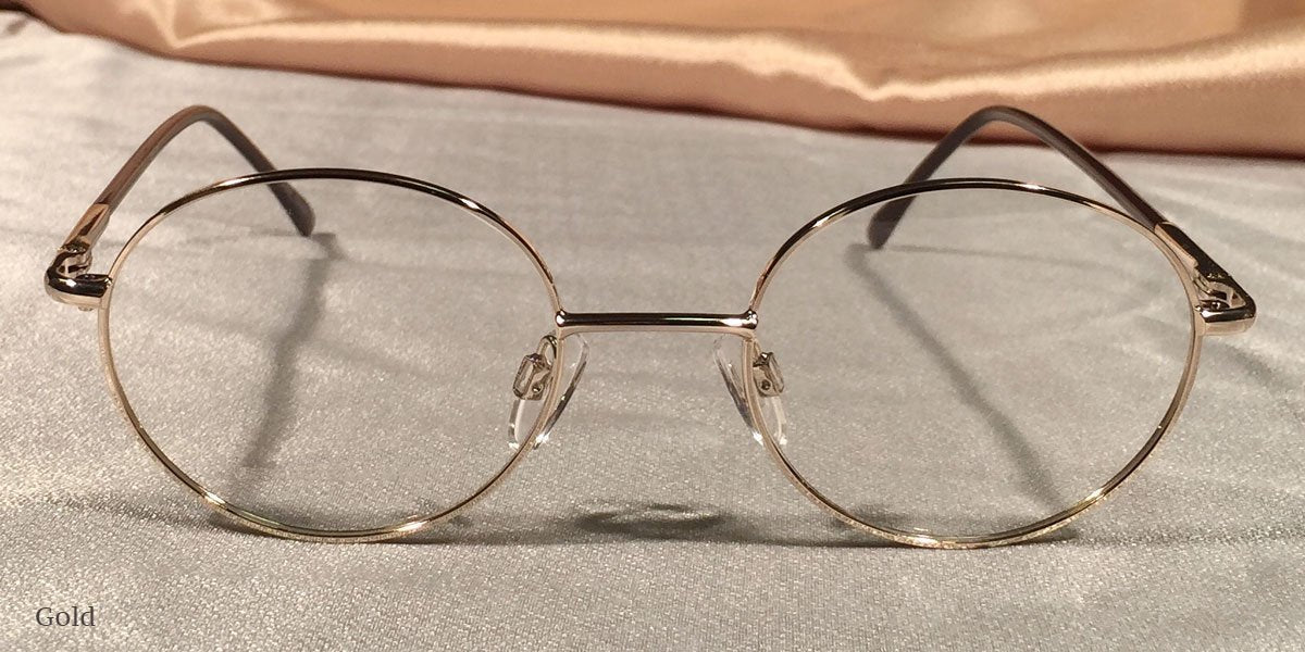 Front View of Admirals Gold Metal Eye Glasses