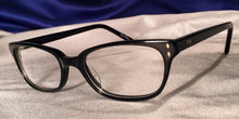 Load image into Gallery viewer, Side view of Bull Markets glossy black rectangular eyeglasses
