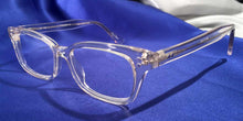 Load image into Gallery viewer, Side view of Candescents clear crystal eyeglasses
