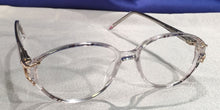 Load image into Gallery viewer, Side view of Duchess clear translucent eyeglasses
