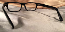 Load image into Gallery viewer, Back view of Gotham Eye Gear glossy black eyeglasses

