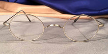 Load image into Gallery viewer, Front view of Peabody-Pierce #23 pewter metal oval eyeglasses
