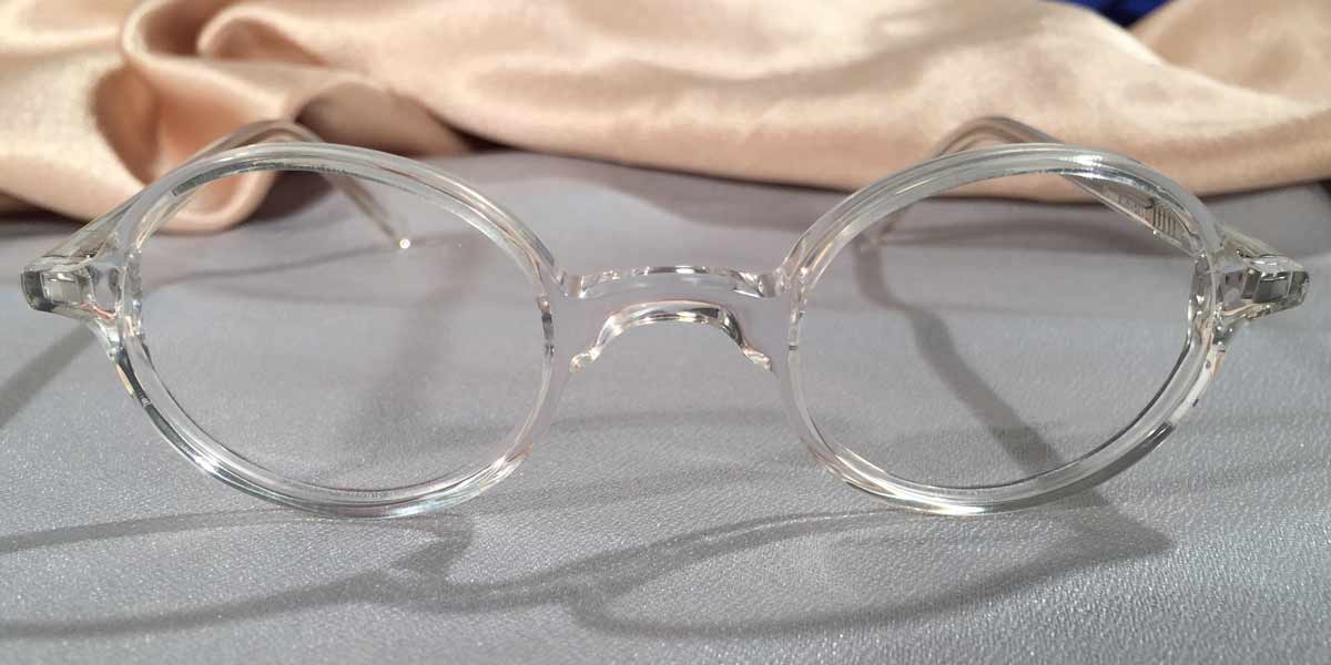 Front view of Peabody-Pierce #6 Clear Crystal eyeglasses