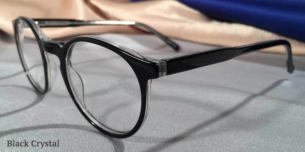 Side view of Peabody-Pierce #8 Black eyeglasses