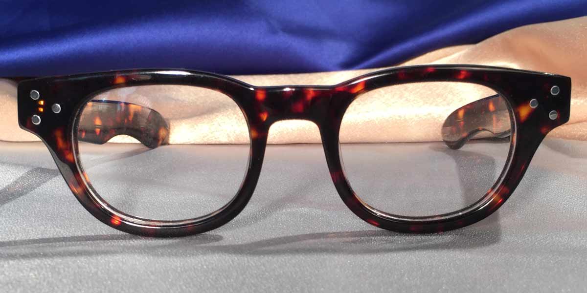 Front view of Profiles CEO tortoiseshell rounded rectangular eyeglasses