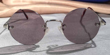 Load image into Gallery viewer, Traditionals Rimless Silver Eyeglass Frames Round Lenses Front View
