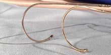 Load image into Gallery viewer, Detail view Tuxedo Cable Rimless eyeglasses coiled temples
