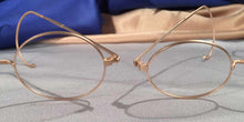 Load image into Gallery viewer, Detail view of Windsors gold matte eyeglasses
